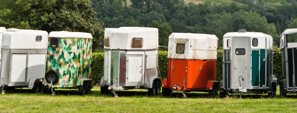 Line Of Used Horse Trailers